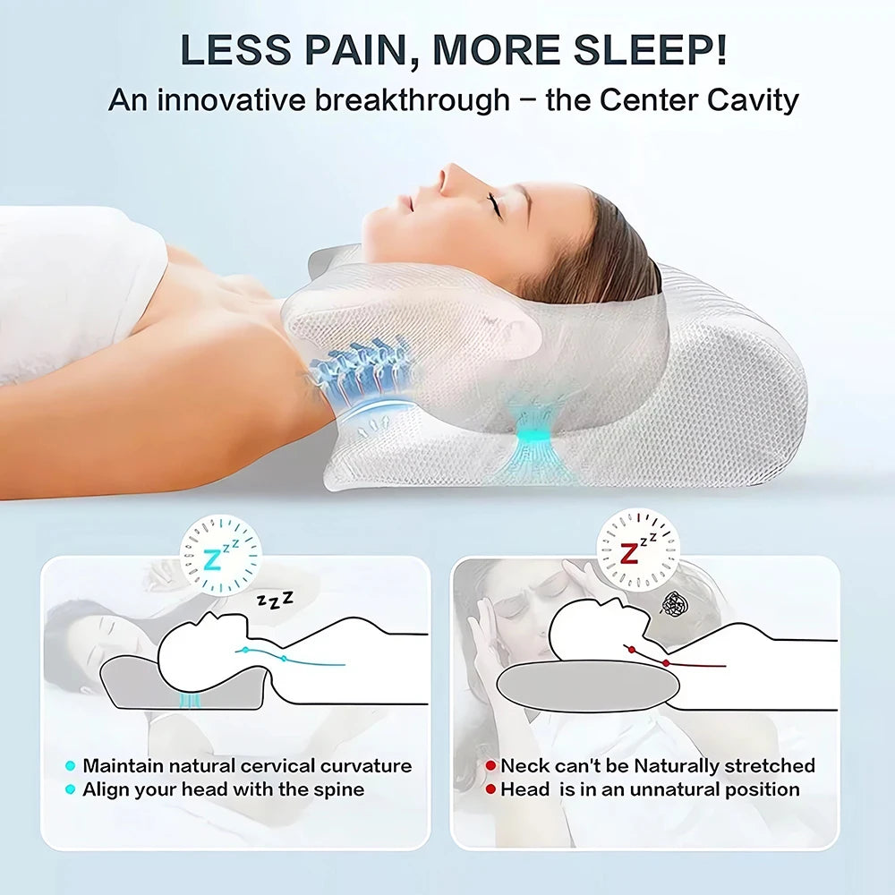 Memory Foam Cervical Neck Pillow