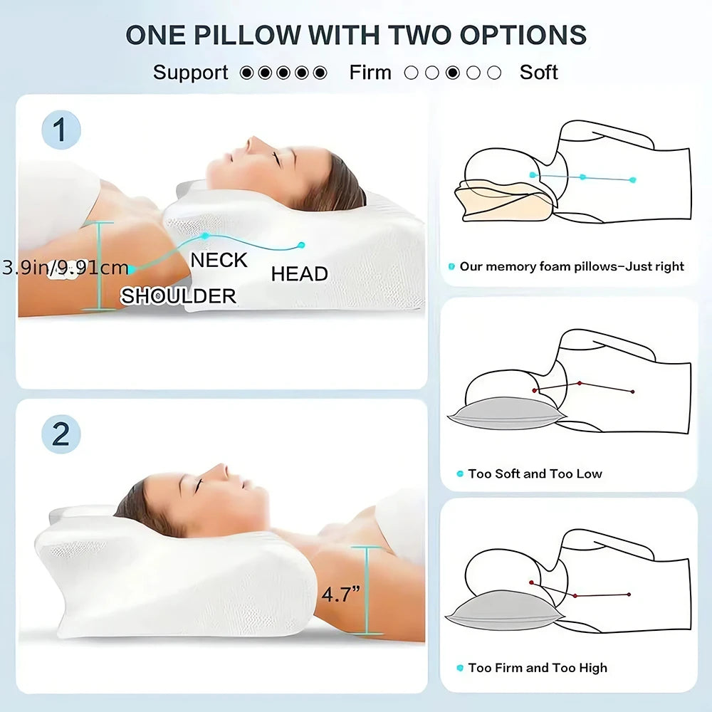 Memory Foam Cervical Neck Pillow