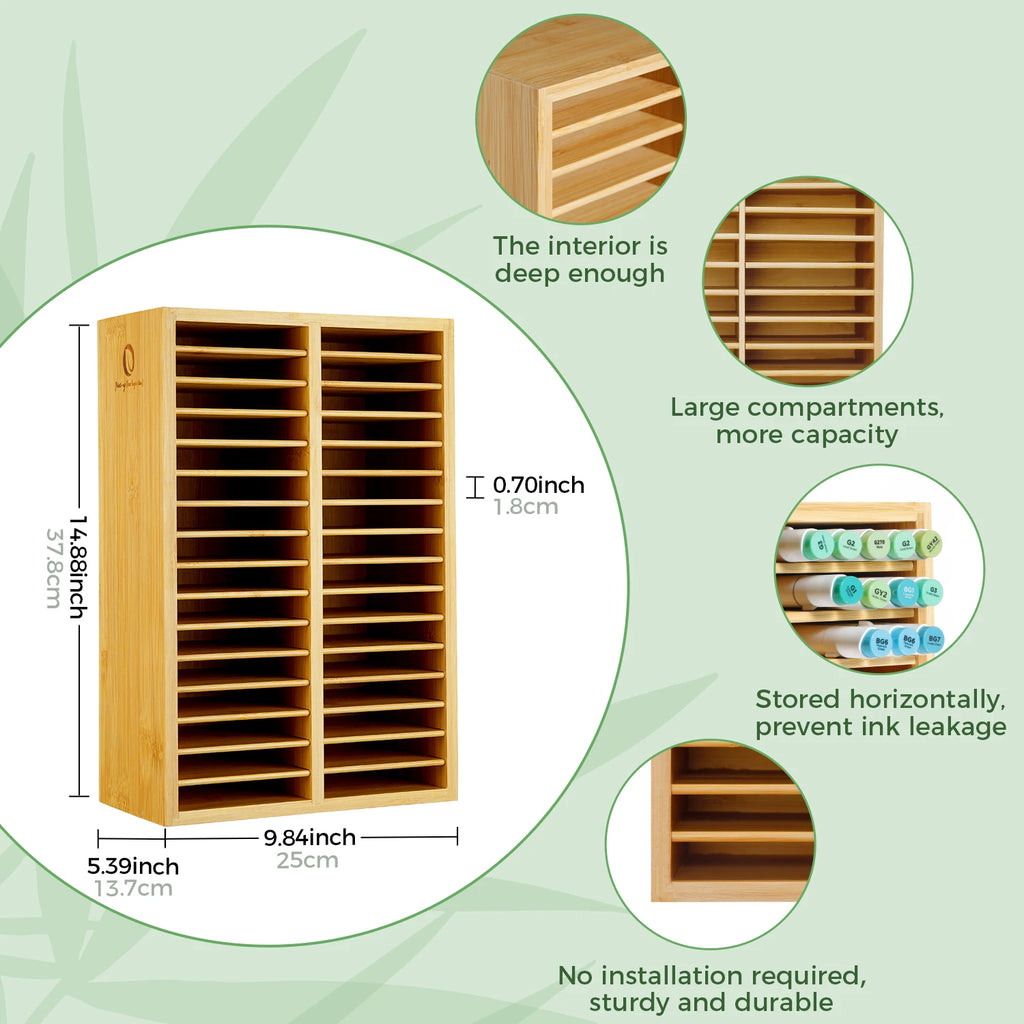 Bamboo Desktop Organiser & Pen Holder