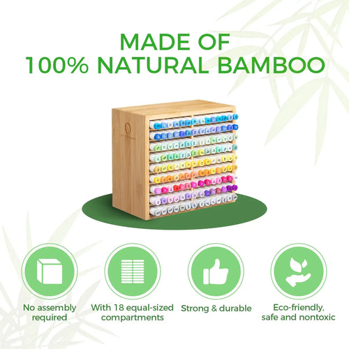 Bamboo Desktop Organiser & Pen Holder