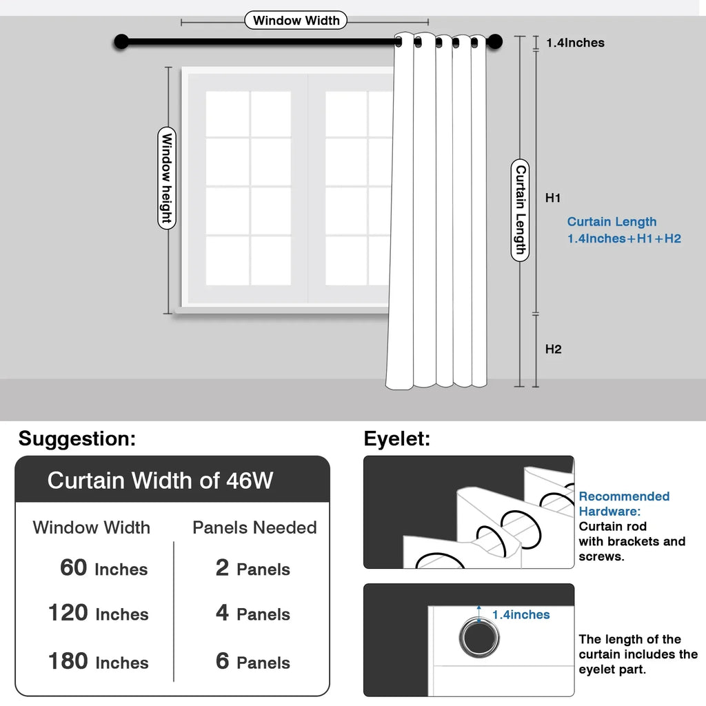 Blackout Thermal Curtain Panel