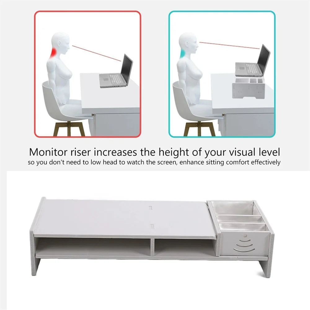 Monitor Stand Riser with Storage