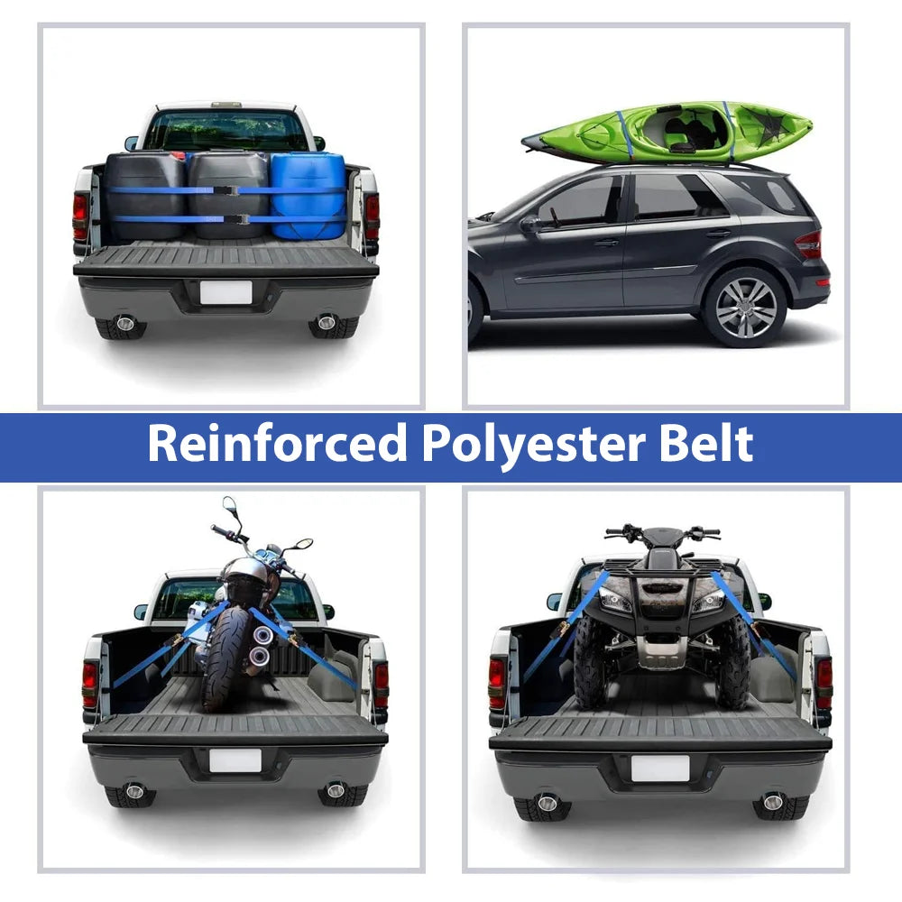 Heavy-Duty Ratchet Tie-Down Straps (6-Pack)