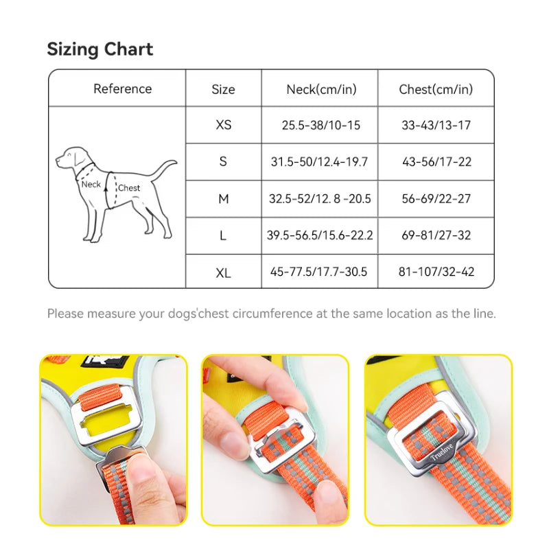 No-Pull Dog Harness (Reflective & Adjustable)