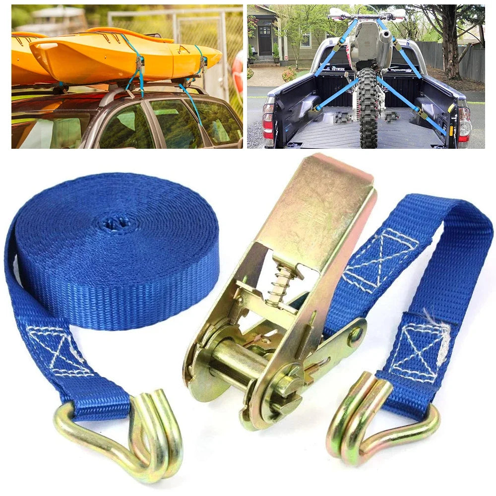 Heavy-Duty Ratchet Tie-Down Straps (6-Pack)