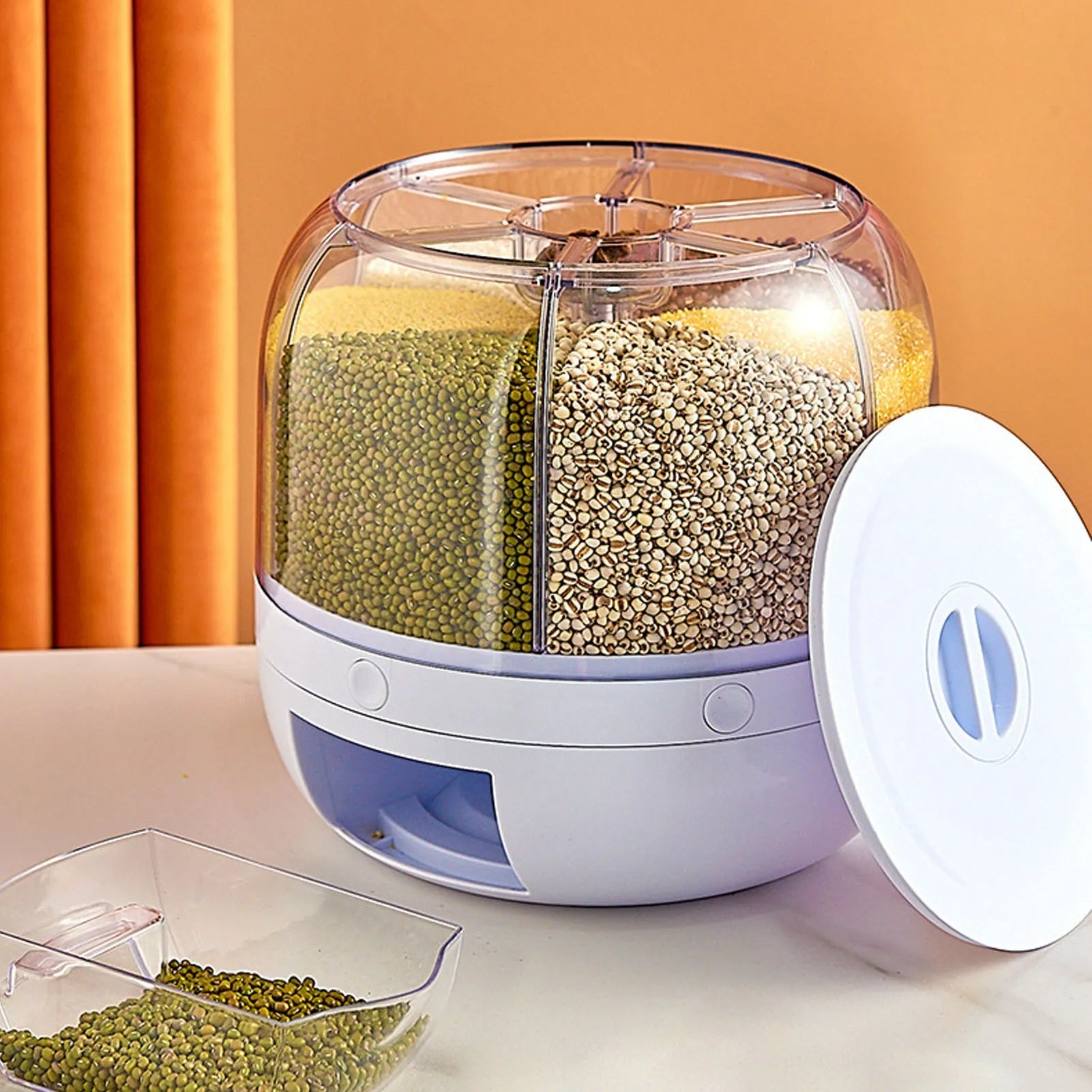 Rotating Grain Dispenser & Cereal Storage Tank