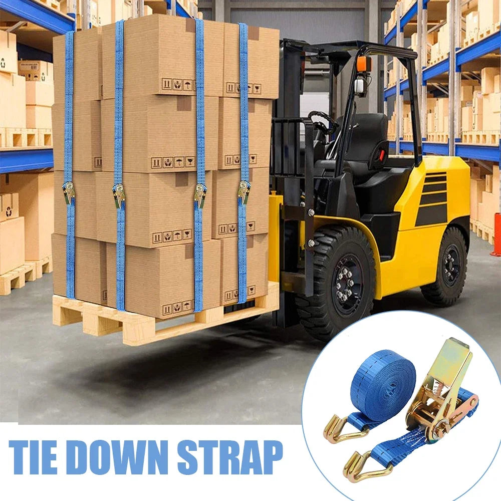 Heavy-Duty Ratchet Tie-Down Straps (6-Pack)