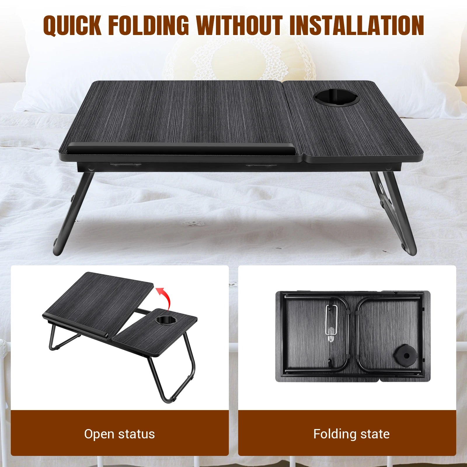 Foldable Laptop Bed Desk Tray