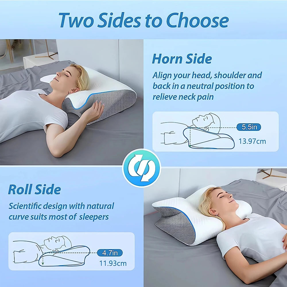 Memory Foam Cervical Neck Pillow