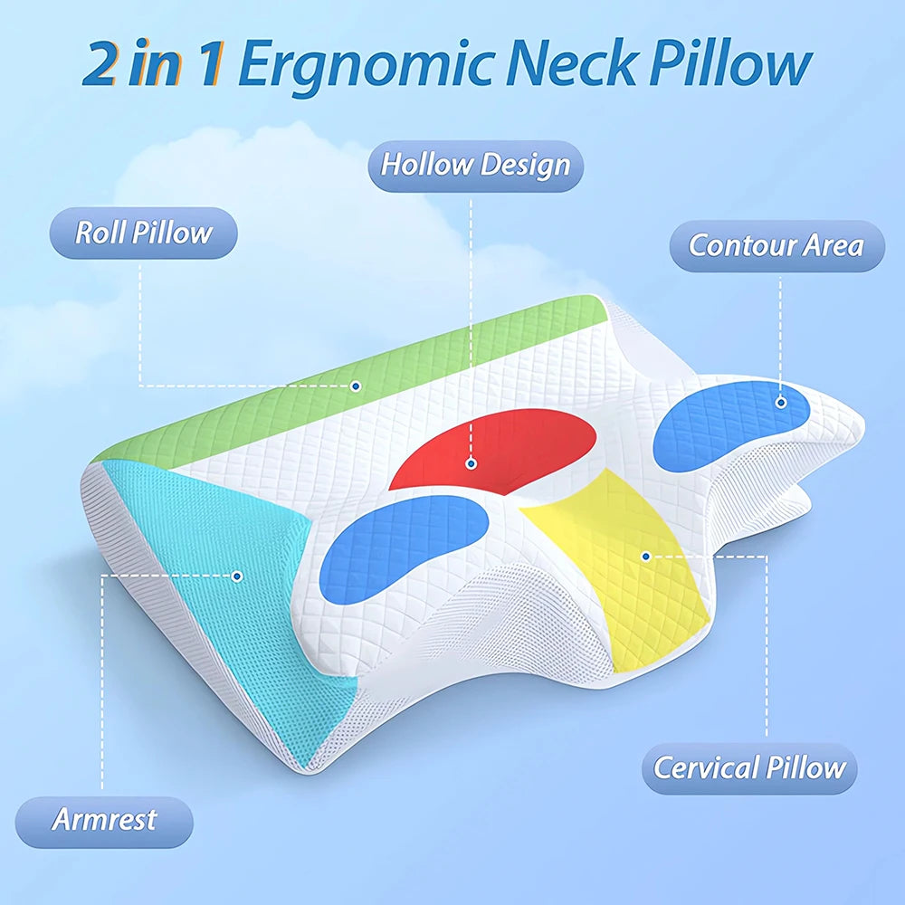 Memory Foam Cervical Neck Pillow