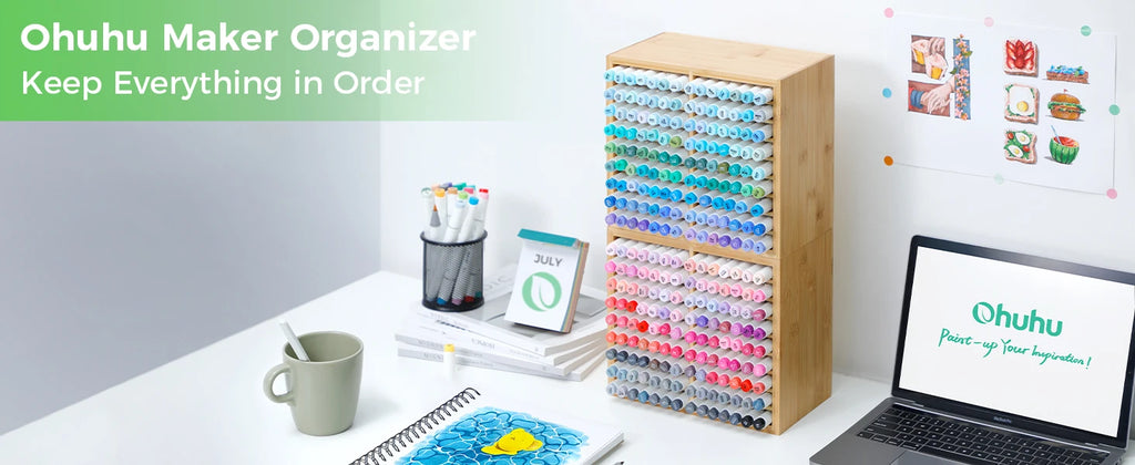 Bamboo Desktop Organiser & Pen Holder