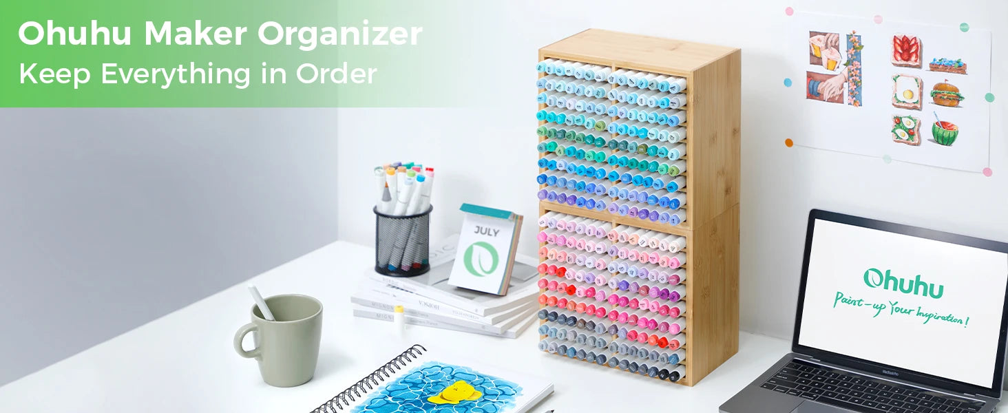 Bamboo Desktop Organiser & Pen Holder