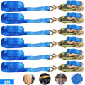 Heavy-Duty Ratchet Tie-Down Straps (6-Pack)