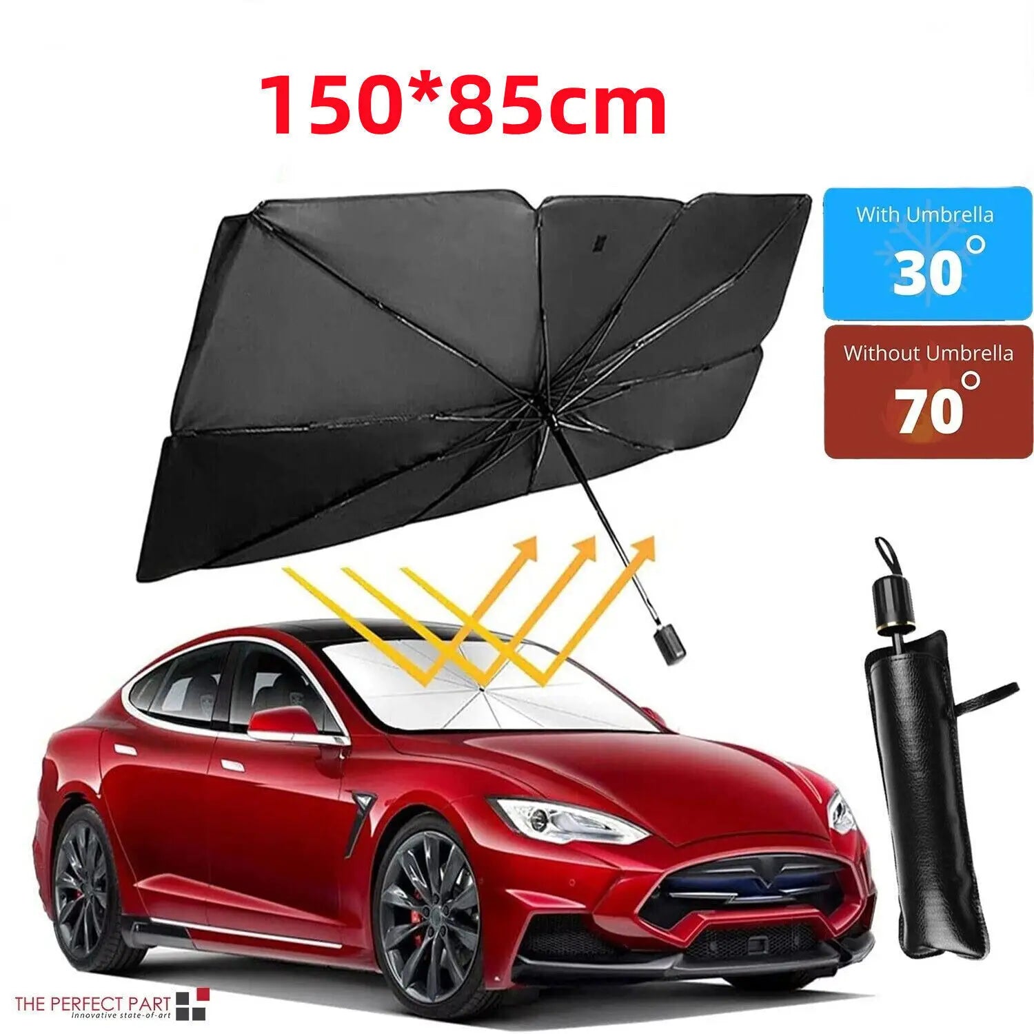 Umbrella-Style Windshield Sun Shade