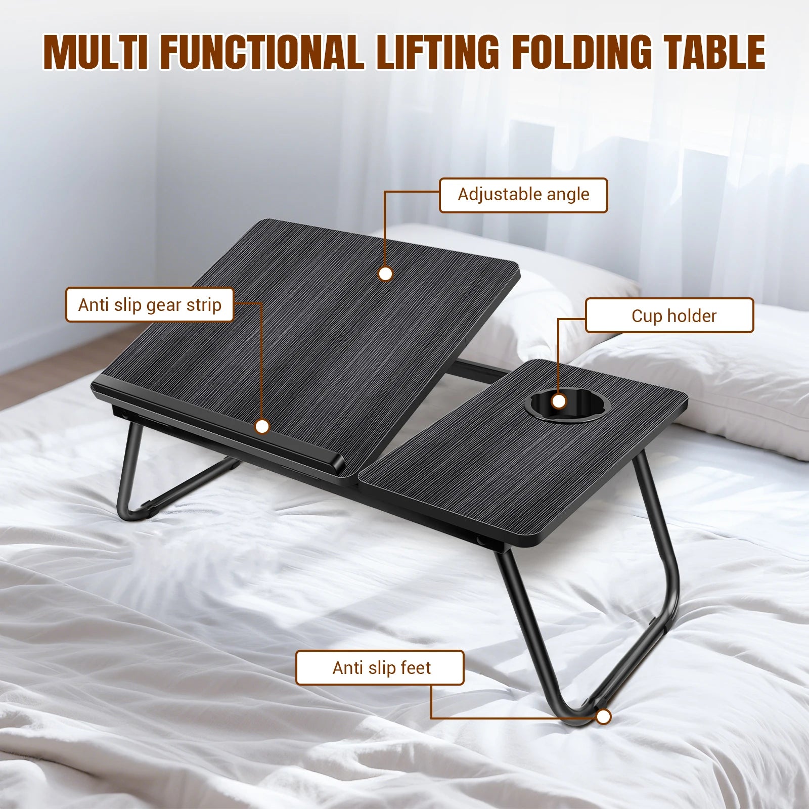 Foldable Laptop Bed Desk Tray