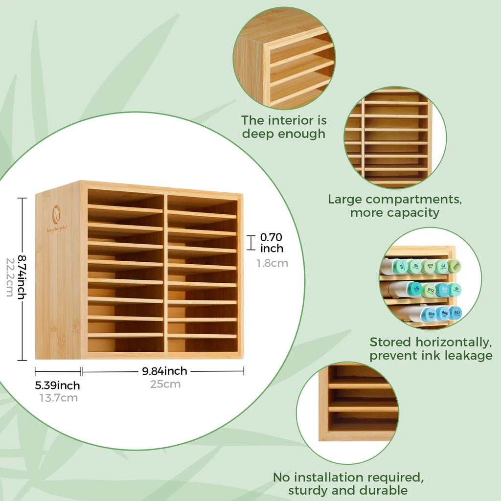 Bamboo Desktop Organiser & Pen Holder