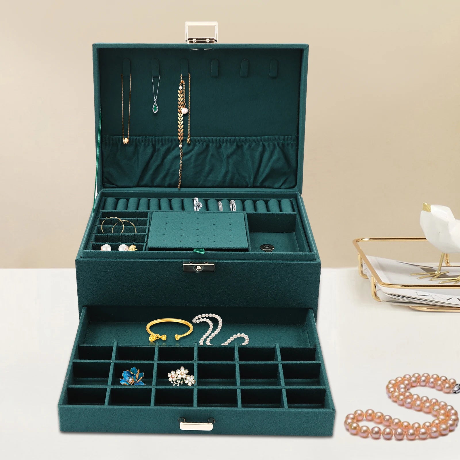 Double-Sided Hanging Jewellery Organizer