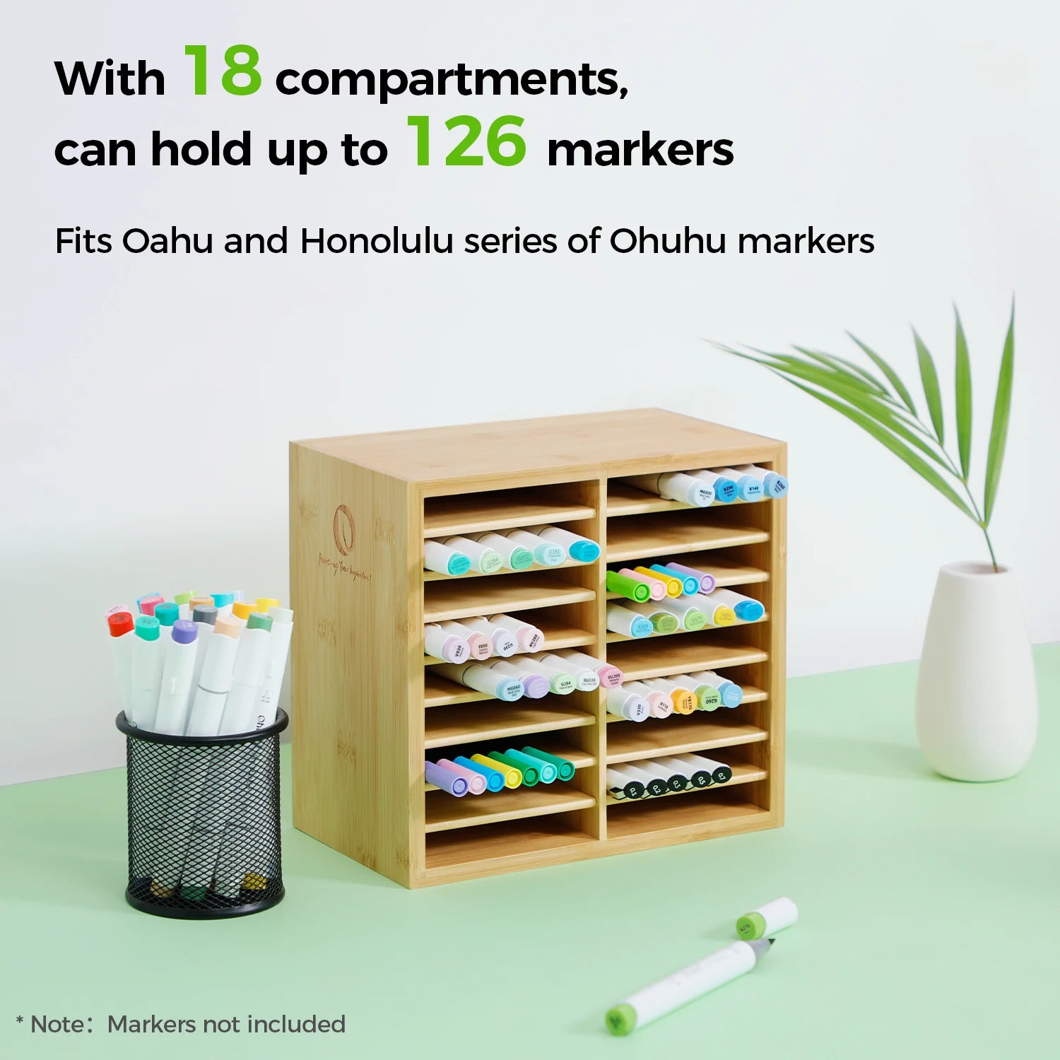 Bamboo Desktop Organiser & Pen Holder