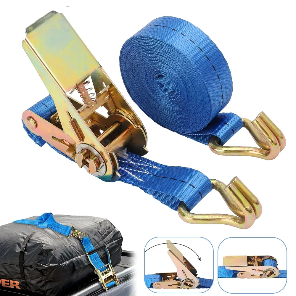 Heavy-Duty Ratchet Tie-Down Straps (6-Pack)