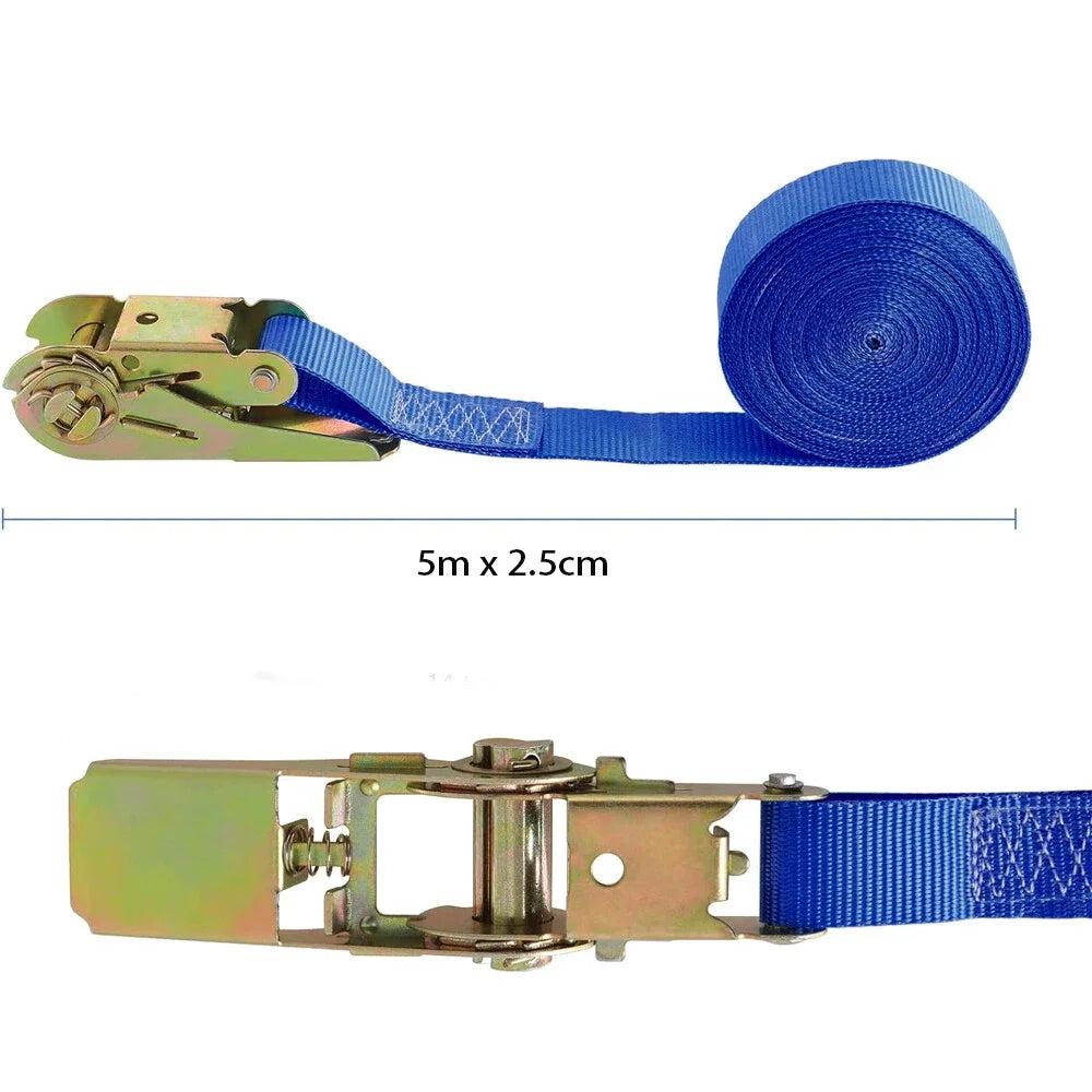 Heavy-Duty Ratchet Tie-Down Straps (6-Pack)