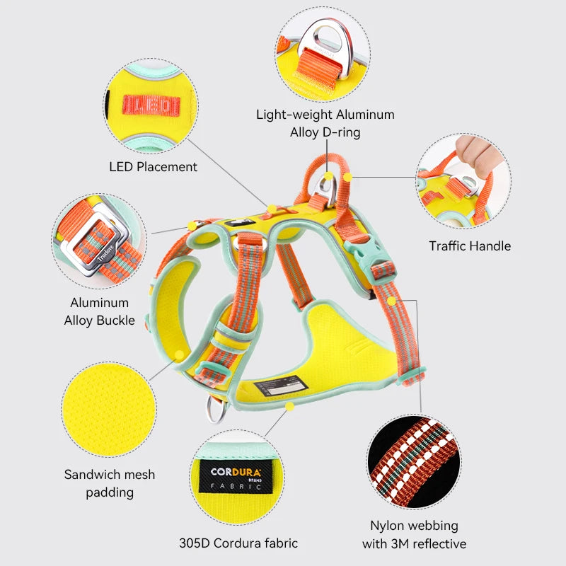 No-Pull Dog Harness (Reflective & Adjustable)