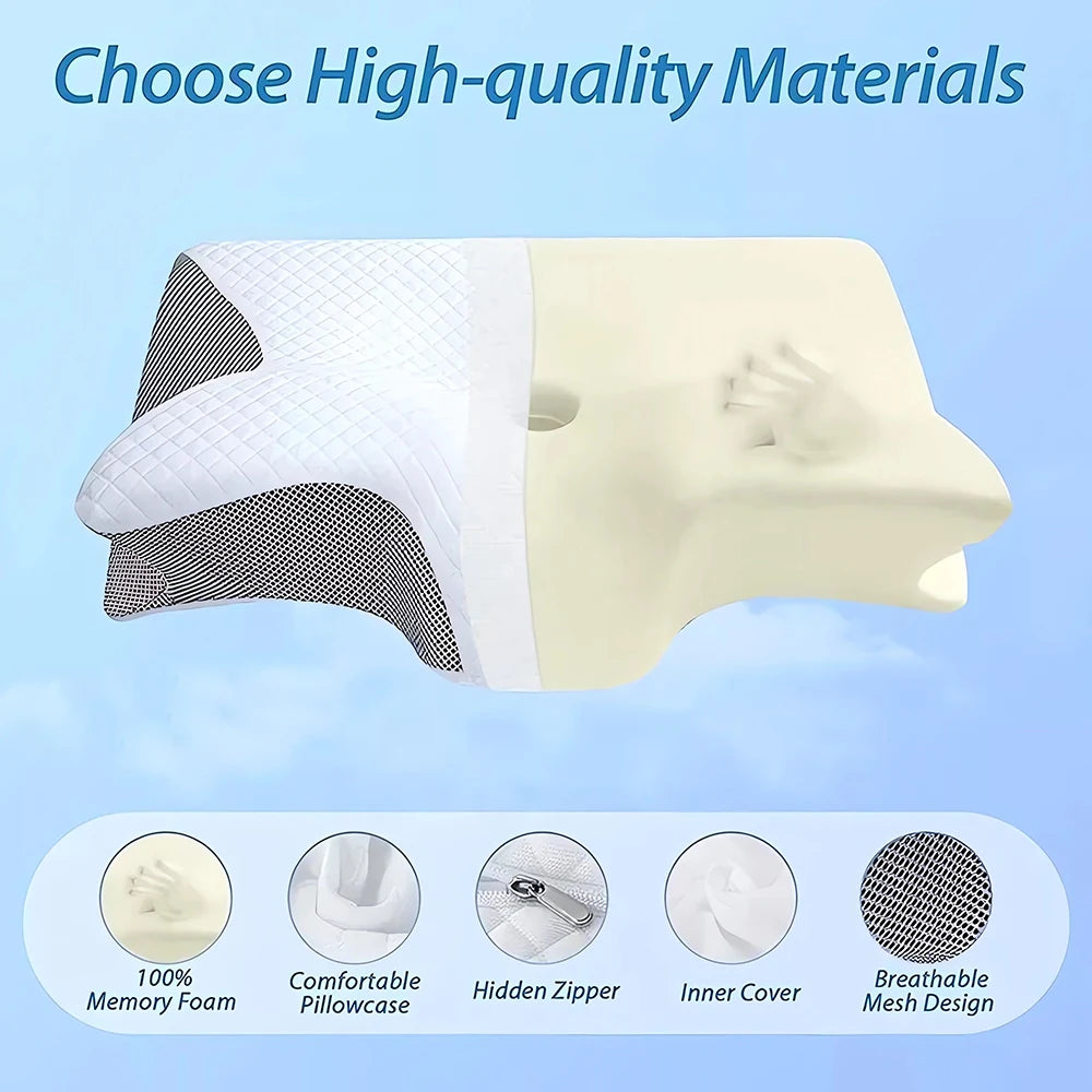 Memory Foam Cervical Neck Pillow