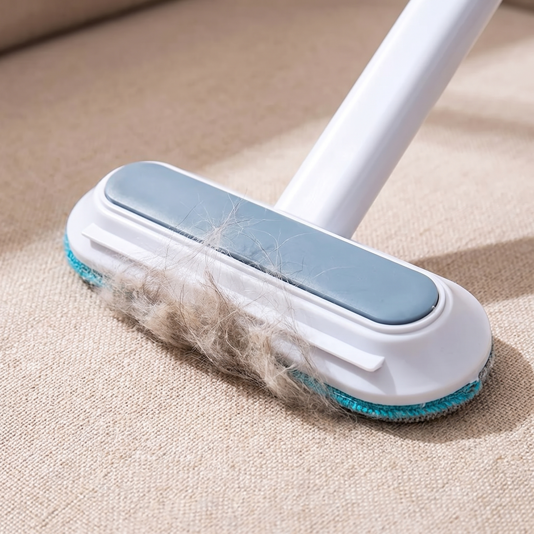 Reusable pet hair remover roller collecting pet hair