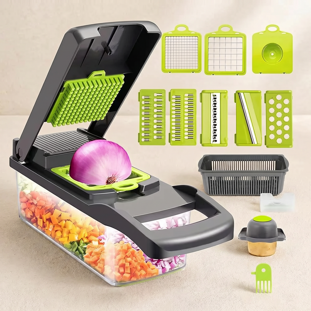 Manual pull-string food chopper product shot