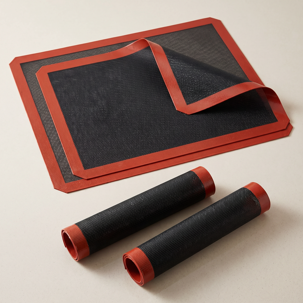 Reusable silicone baking mats set product shot
