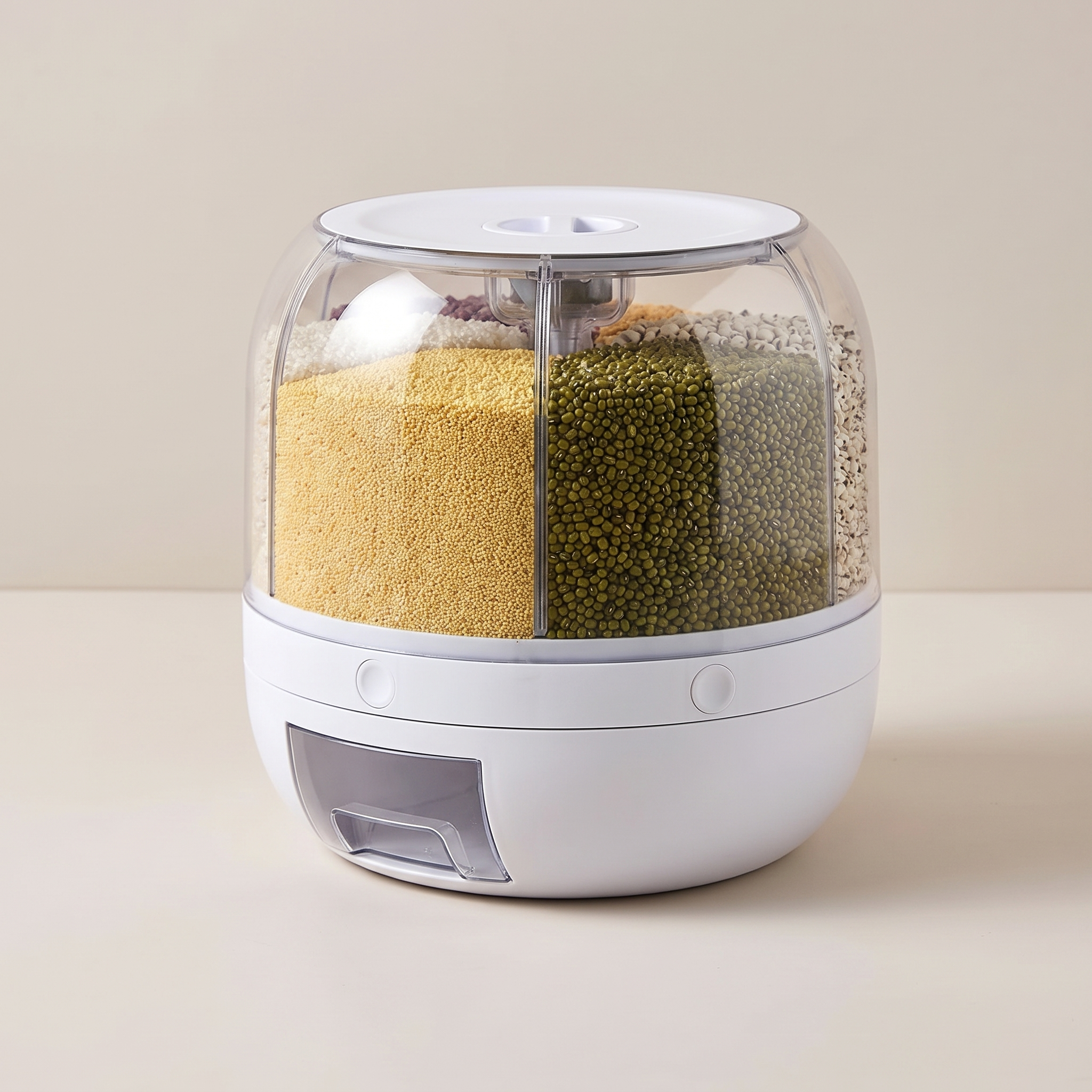 Rotating grain and cereal dispenser product shot