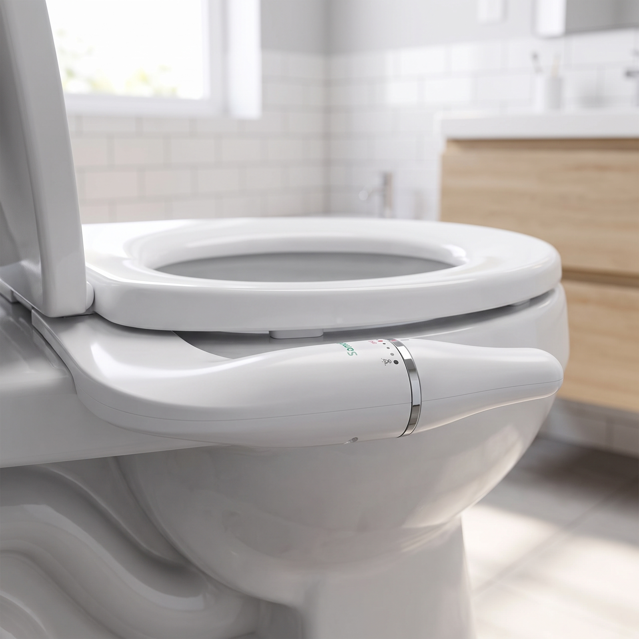 Non-electric bidet attachment fitted under a toilet seat