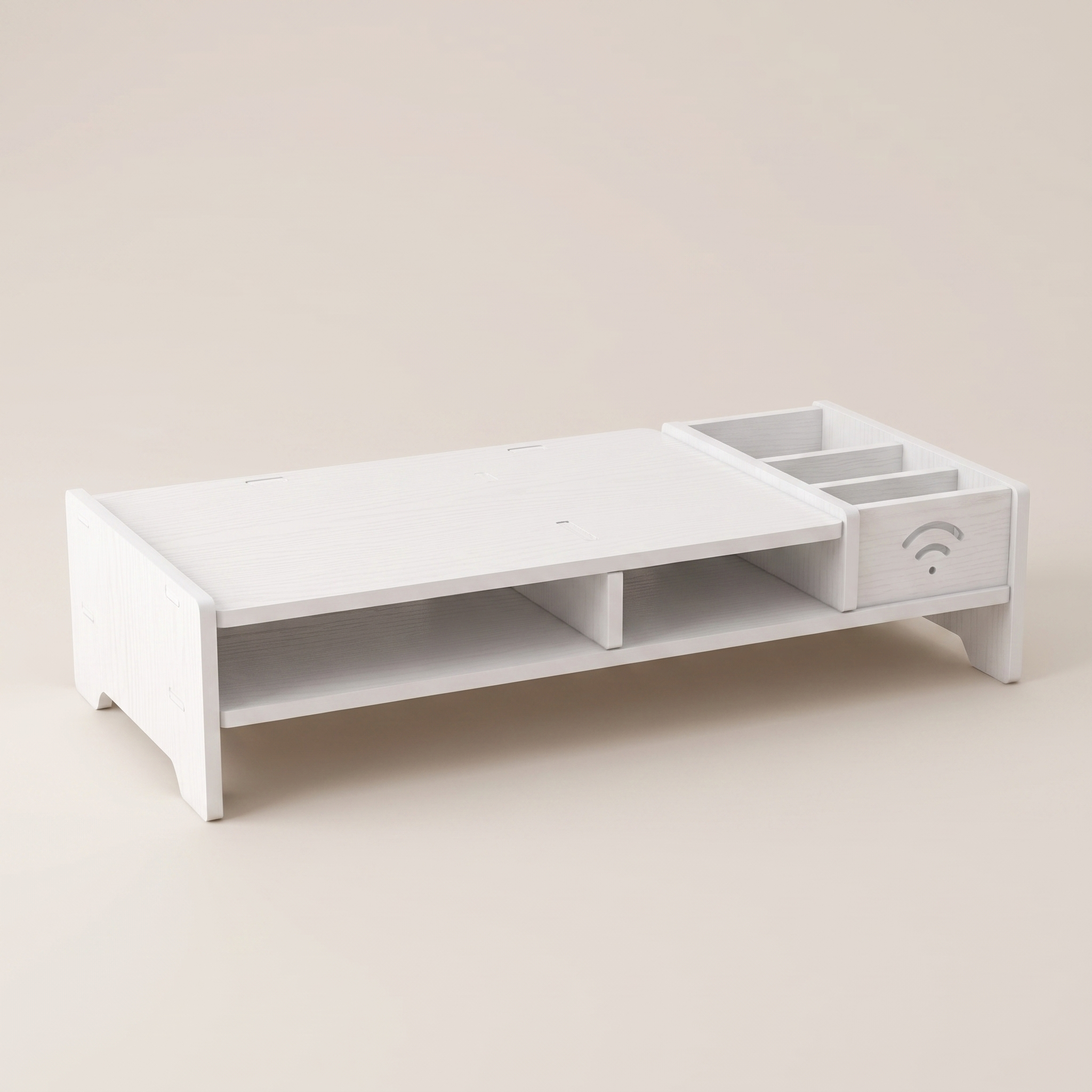 Monitor stand riser with storage product shot