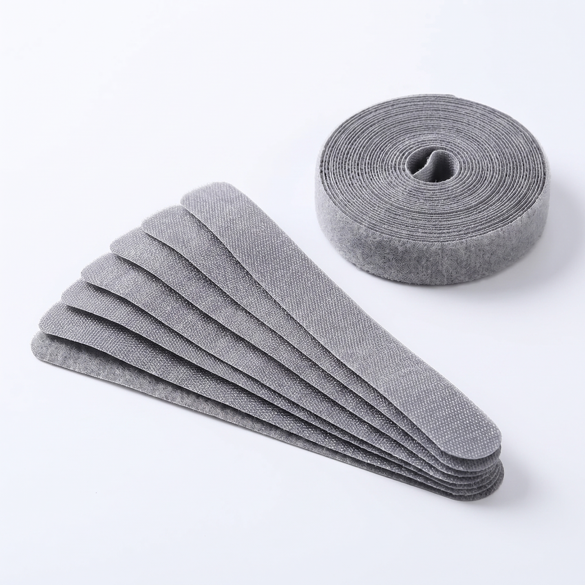 Set of reusable hook-and-loop cable ties product shot