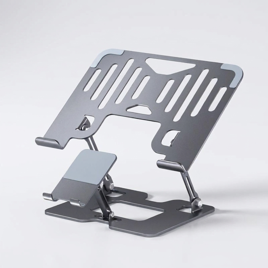Adjustable steel laptop stand product shot